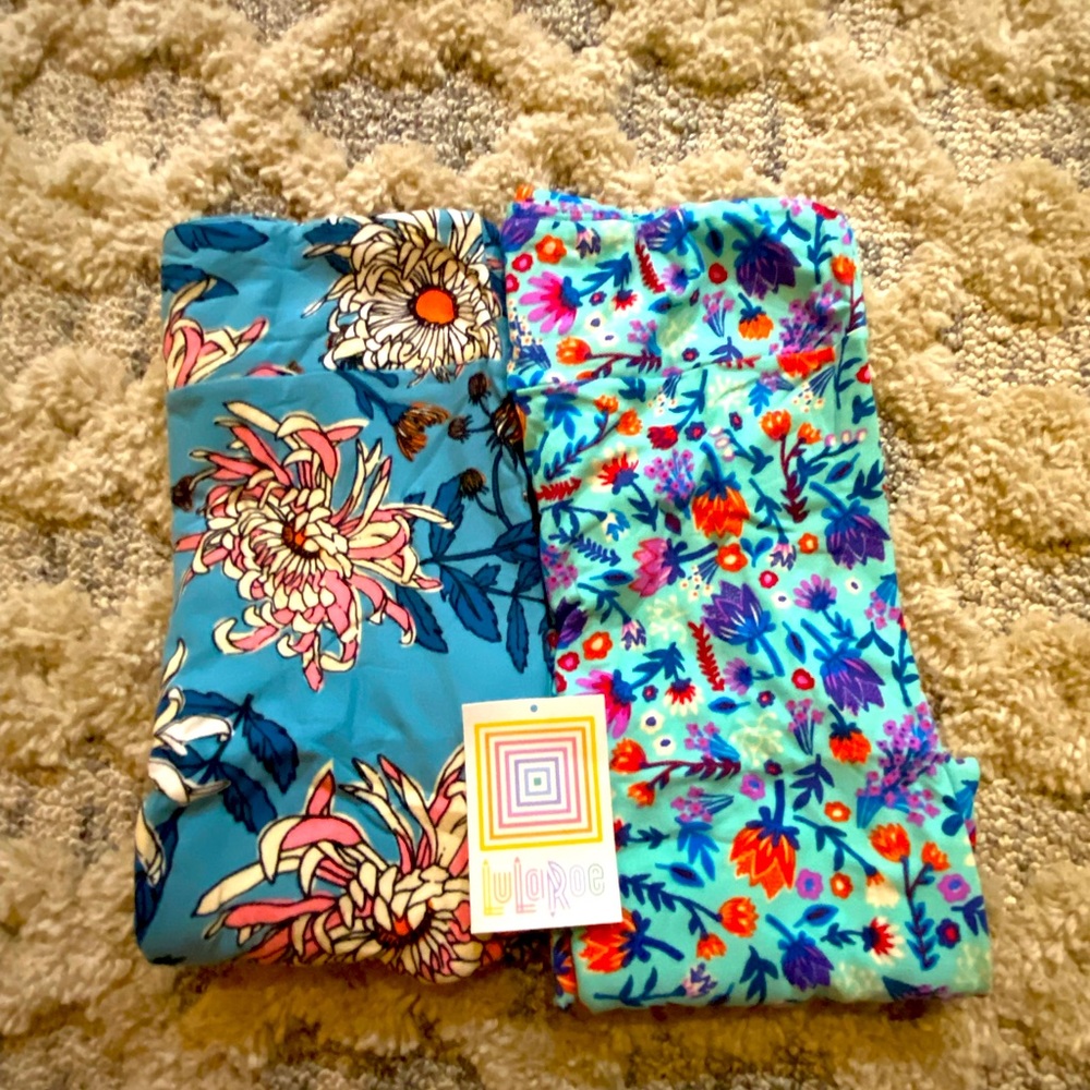 LuLaRoe NWT full length leggings NEW w/tags 2 Pairs per bag! Size TC size 12-18